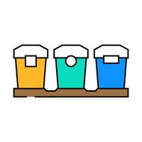 segregation waste sorting icon color illustration vector
