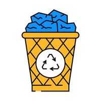 glass recycling waste sorting icon color illustration vector