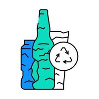 ewaste waste sorting icon color illustration vector