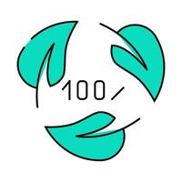 biodegradable waste sorting icon color illustration vector