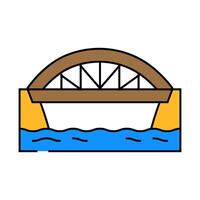 bowstring bridge icon color illustration vector