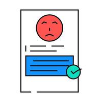 complaint resolution business process icon color illustration vector