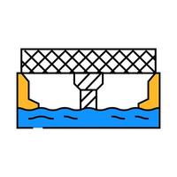 lattice bridge icon color illustration vector