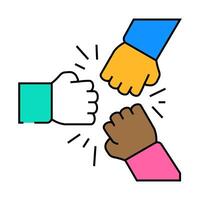 employee relations business process icon color illustration vector
