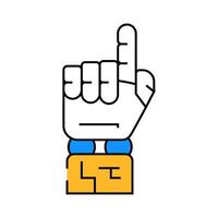 finger robot hand gesture icon color illustration vector
