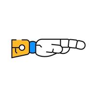 touch robot hand gesture icon color illustration vector