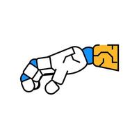 grip robot hand gesture icon color illustration vector