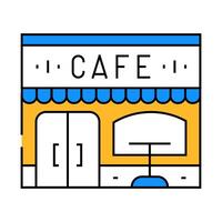 sidewalk cafe street cafe icon color illustration vector