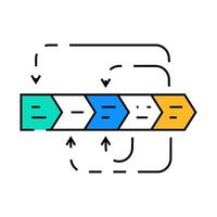prototyping phase analyst icon color illustration vector