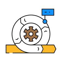 agile methodology analyst icon color illustration vector