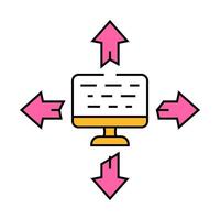 system deployment analyst icon color illustration vector