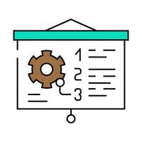 user training analyst icon color illustration vector