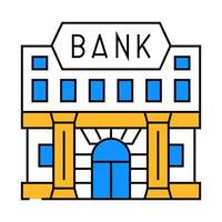 payment bank building icon color illustration vector