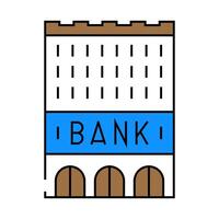 office bank building icon color illustration vector
