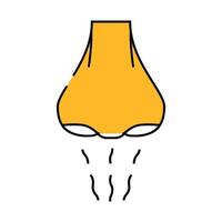 odor control product label caution icon color illustration vector