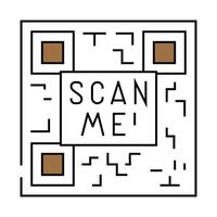 scan me product label caution icon color illustration vector