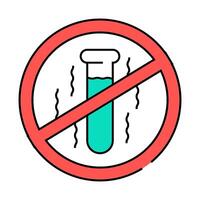 zero toxins product label caution icon color illustration vector