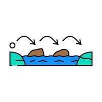 stepping stones progress icon color illustration vector