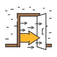 open door progress icon color illustration vector