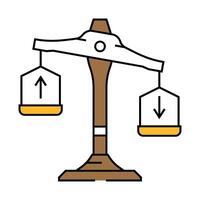 scales tipping favor progress icon color illustration vector