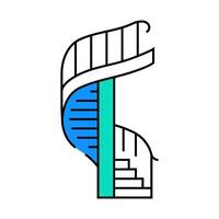 spiral staircase progress icon color illustration vector