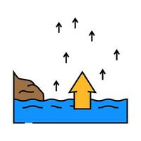 rising tide progress icon color illustration vector