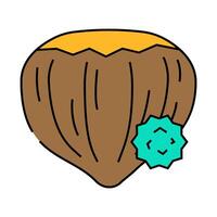 tree nuts allergen free product food icon color illustration vector