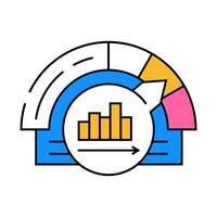 performance measurement business process icon color illustration vector
