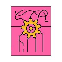 standardization business process icon color illustration vector