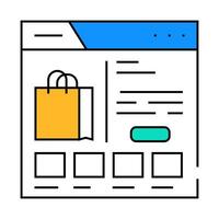 e commerce platform icon color illustration vector