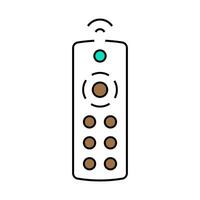 remote control label product caution icon color illustration vector