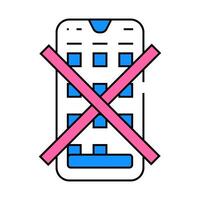 no app required label product caution icon color illustration vector