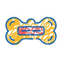 name tag badge icon doodle illustration vector