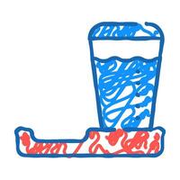 automatic drinker for dog icon doodle illustration vector