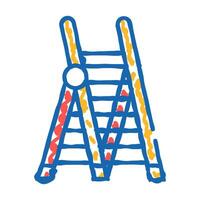 ladder tool icon doodle illustration vector