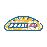knife in bread icon doodle illustration vector