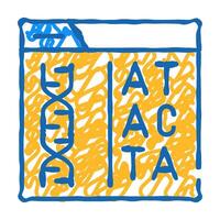 decoding dna code icon doodle illustration vector