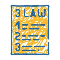 isaac asimov 3 laws of robotics icon doodle illustration vector