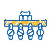 irrigation pipeline system icon doodle illustration vector