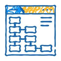 website position seo optimization icon doodle illustration vector