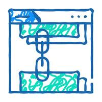 links seo optimization icon doodle illustration vector