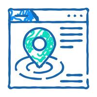 location targeting seo optimization icon doodle illustration vector