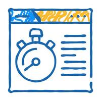time for seo optimization icon doodle illustration vector