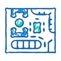 coworking layout icon doodle illustration vector