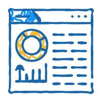 infographic seo optimization icon doodle illustration vector
