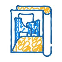 pattern set folder icon doodle illustration vector
