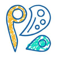 patterns set icon doodle illustration vector
