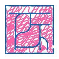 factory route system icon doodle illustration vector