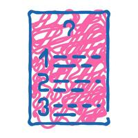 questions list sign icon doodle illustration vector