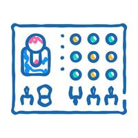 remote controle sign icon doodle illustration vector